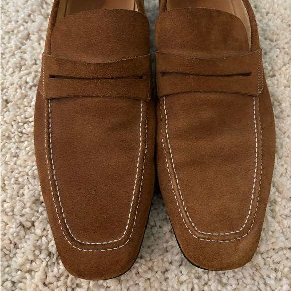 Faconnable Men's Brown Suede Slip On Loafers Size 11 - Picture 2 of 8